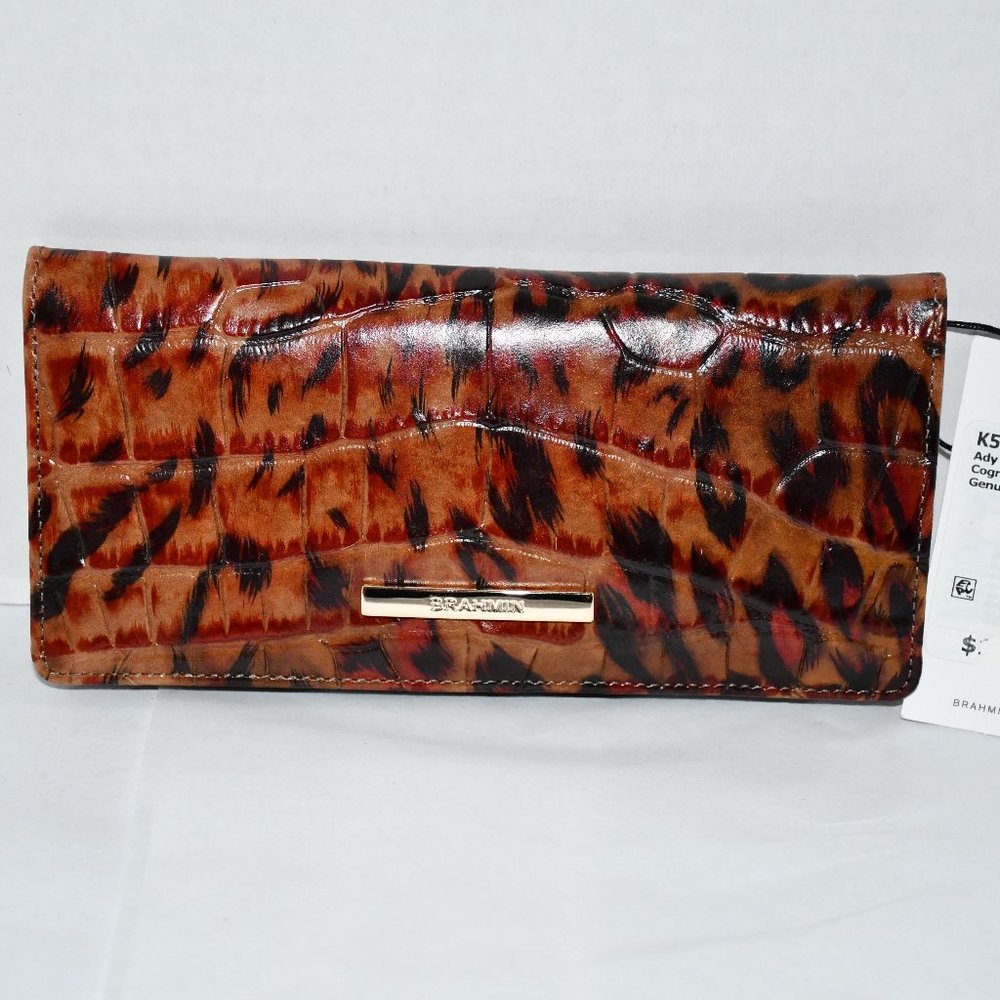 Brahmin Ady Wallet in Cognac Hendrix Collection #K591406 00017 NWT